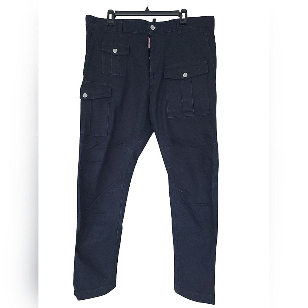 DSQUARED2 🇨🇦 Cotton Cargo Pants - 40" Waist, Navy